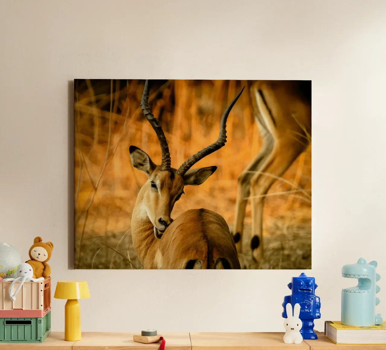 Un bellissimo Impala con corna ricurve tela da The Herringstore