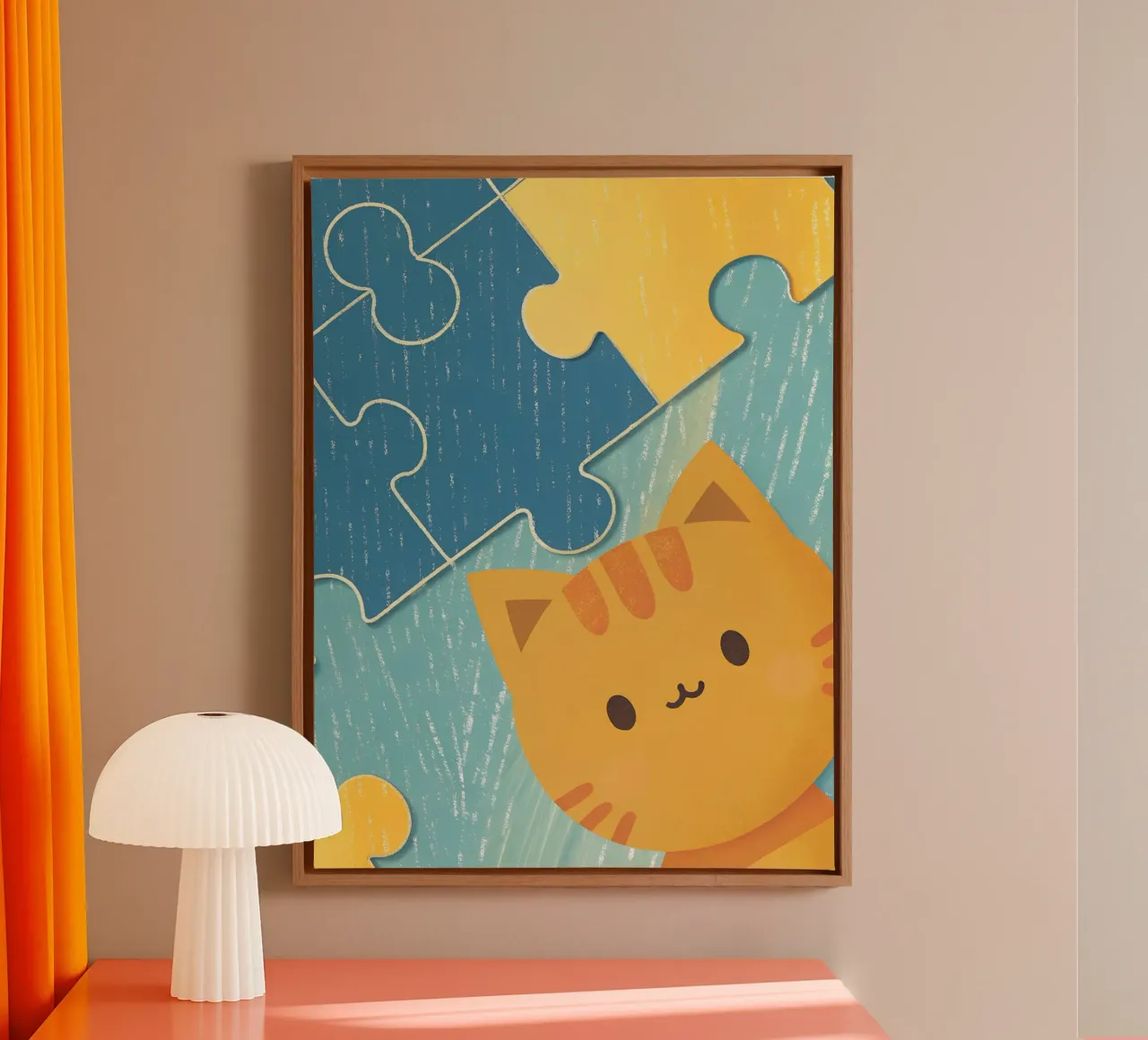 Gatti e puzzle tela da LOYAL SHOP