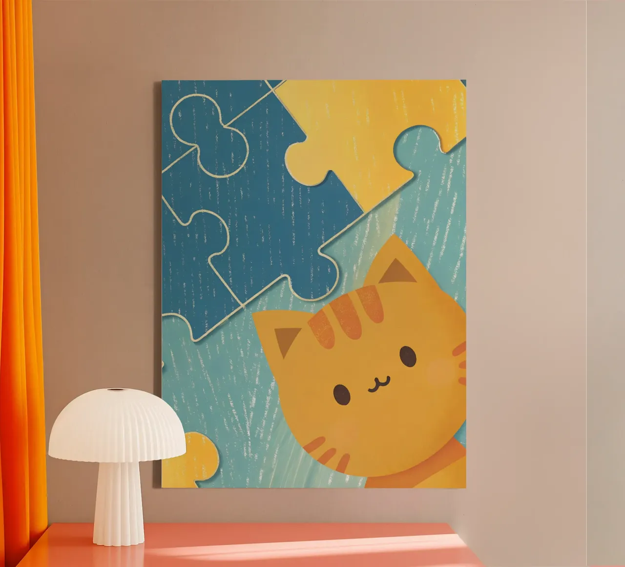 Gatti e puzzle tela da LOYAL SHOP