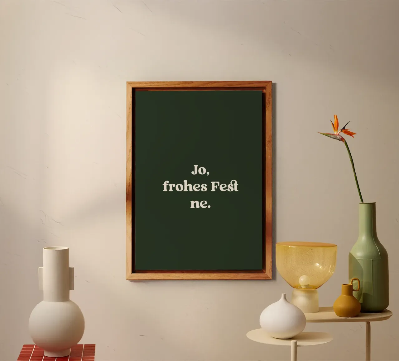 Jo, frohes Fest ne alluminio dibond da treechild