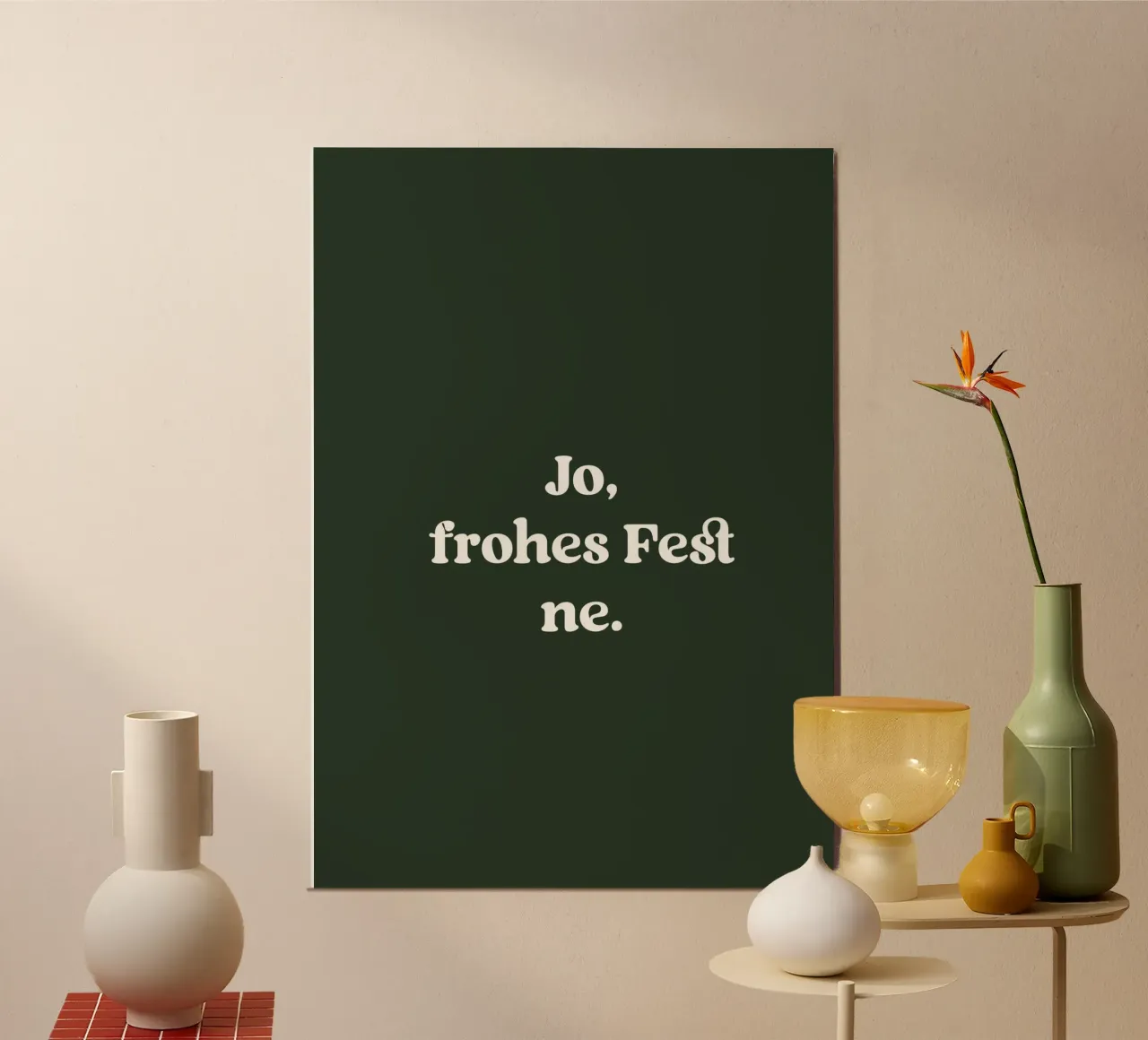 Jo, frohes Fest ne alluminio dibond da treechild
