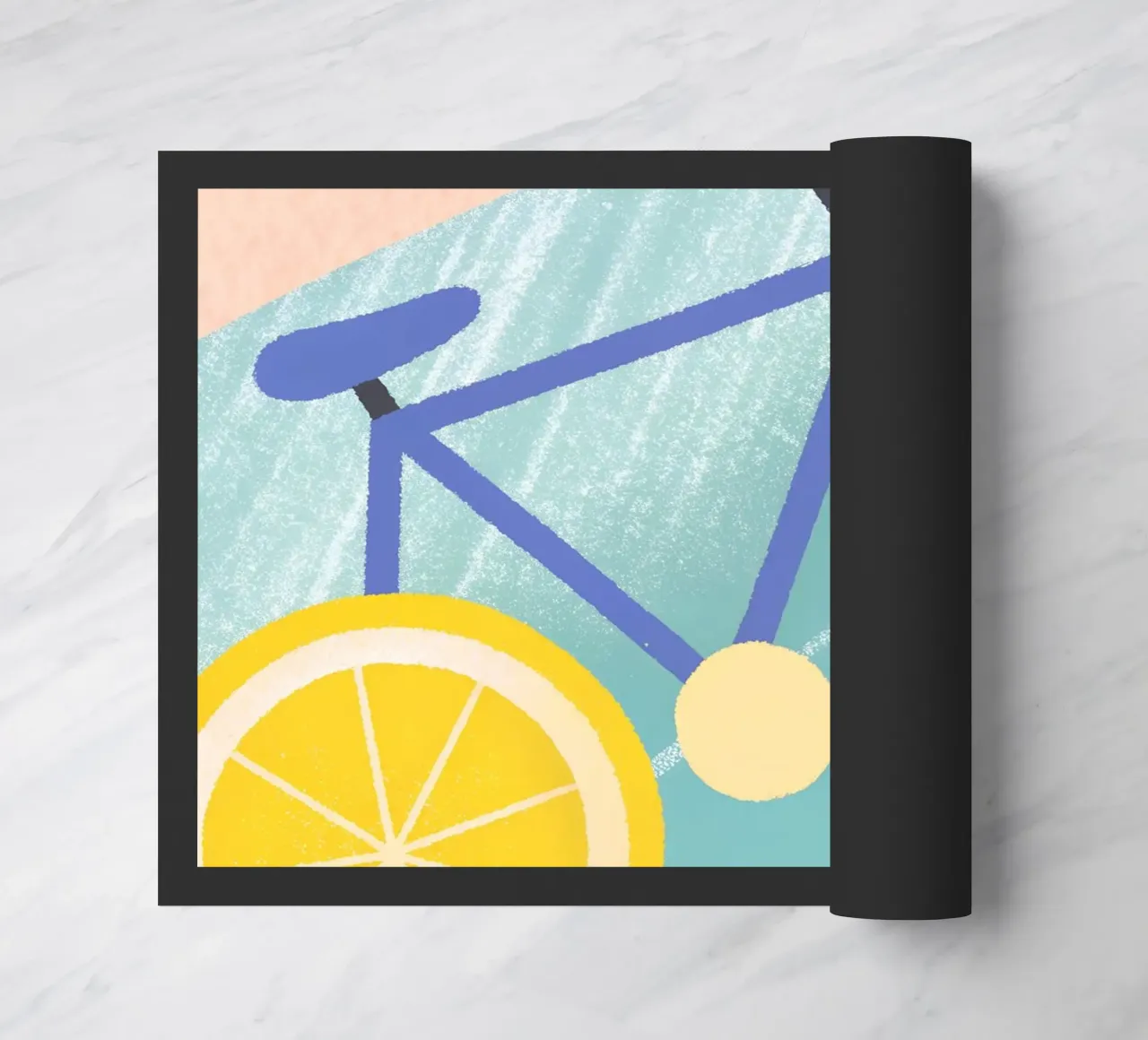 Bicicletta con ruote di limone zerbino da LOYAL SHOP