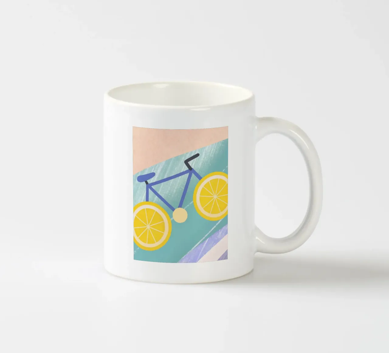 Bicicletta con ruote di limone tazza in ceramica da LOYAL SHOP