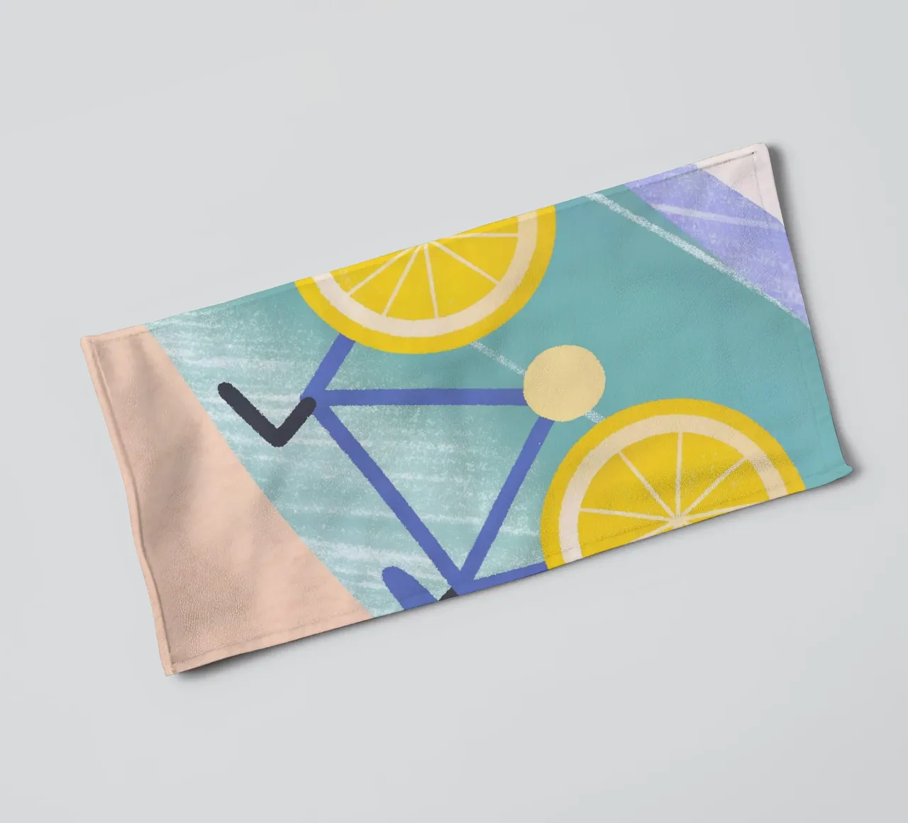 Bicicletta con ruote di limone asciugamano da bagno da LOYAL SHOP