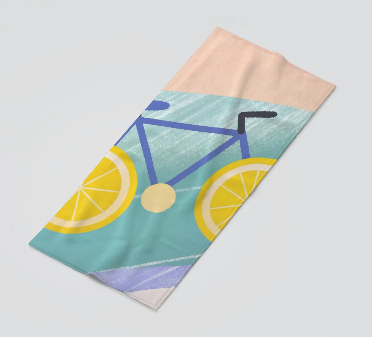 Bicicletta con ruote di limone telo mare da LOYAL SHOP
