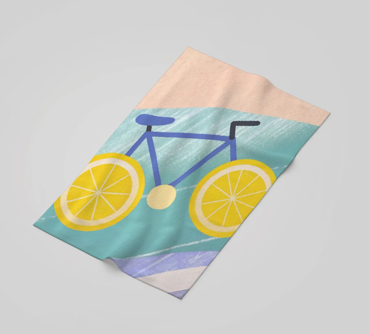 Bicicletta con ruote di limone telo mare da LOYAL SHOP