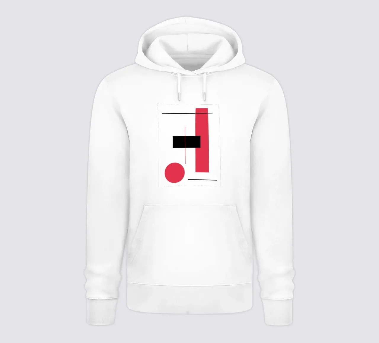 Design grafico in rosso e nero felpa con cappuccio da BenCoStyle