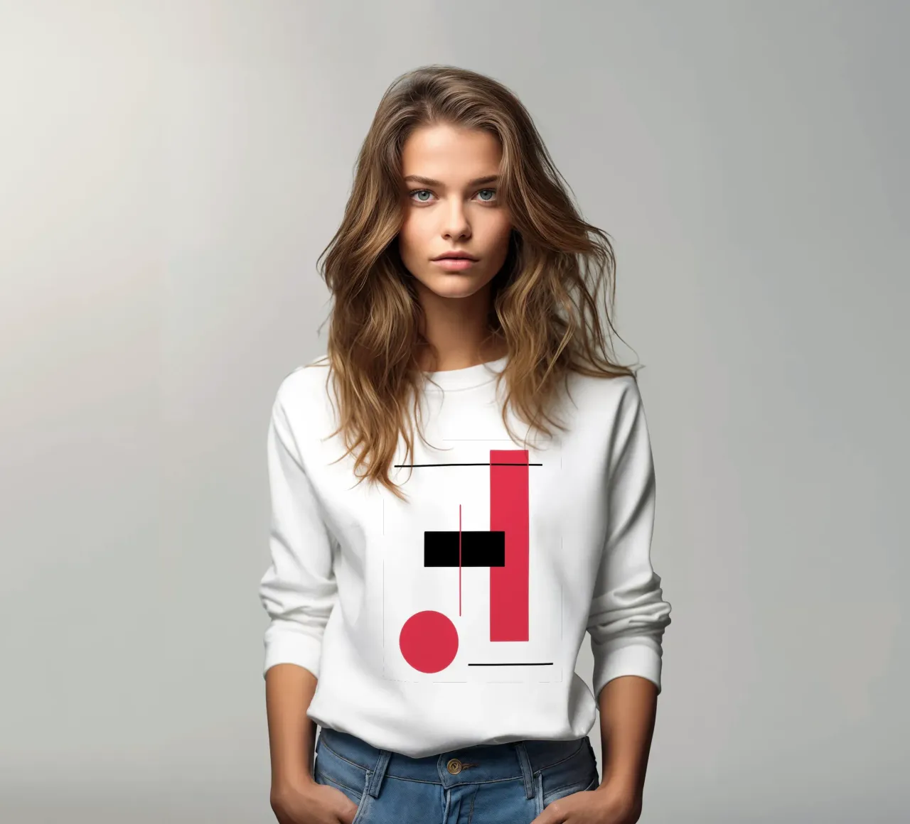 Grafisch ontwerp in rood en zwart sweatshirt van BenCoStyle