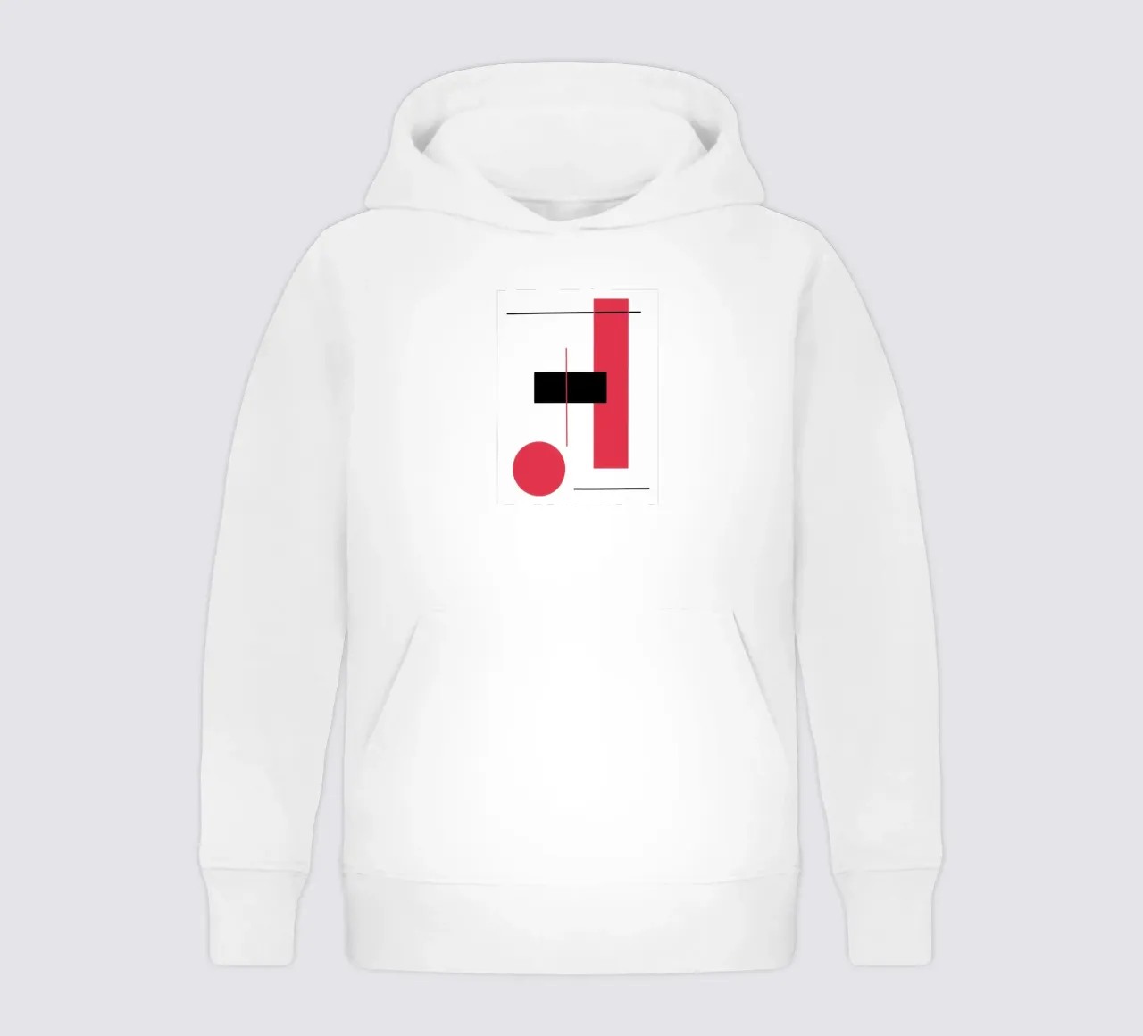 Design grafico in rosso e nero felpa bambino con cappuccio da BenCoStyle