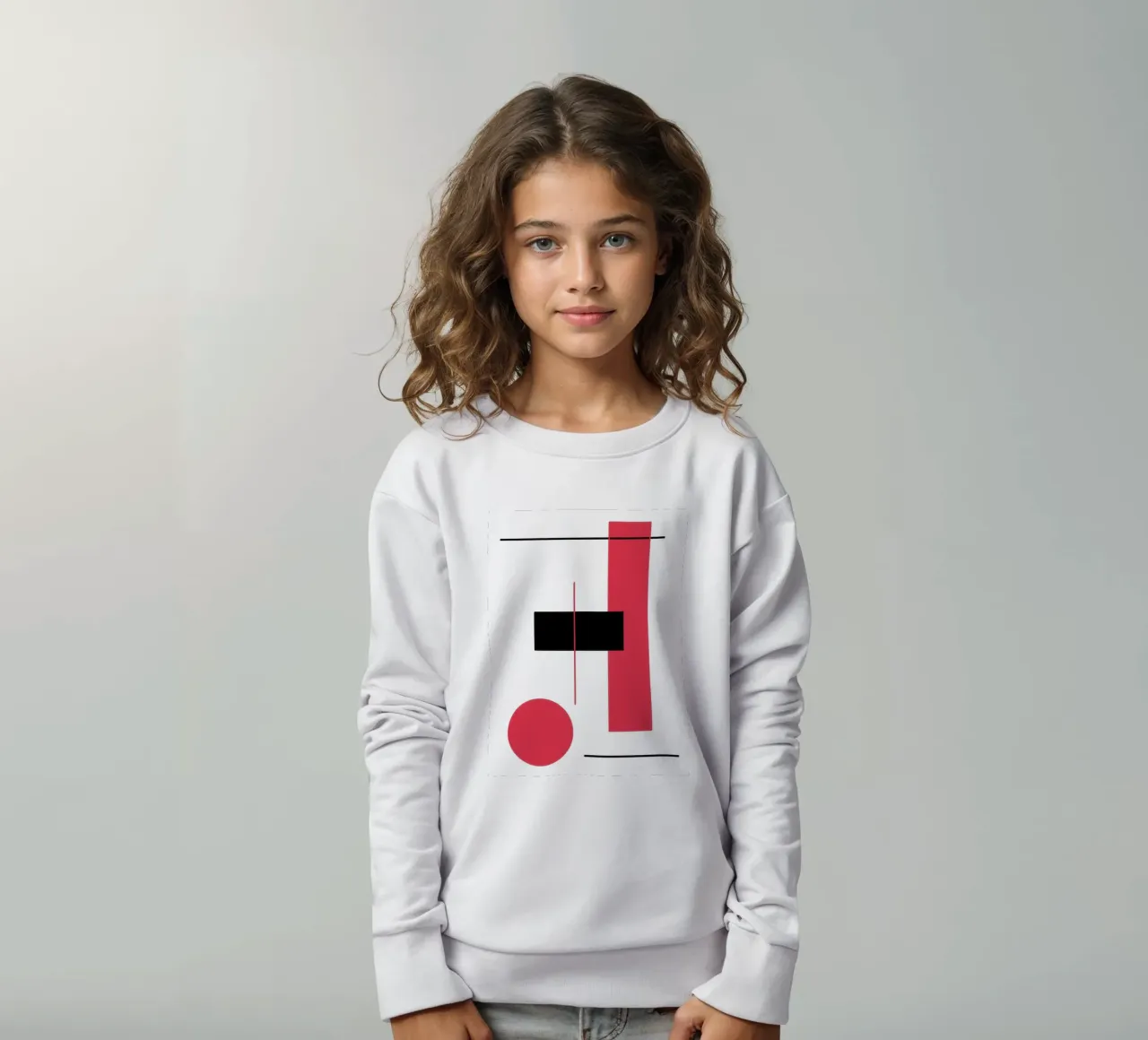 Design grafico in rosso e nero felpa bambino da BenCoStyle