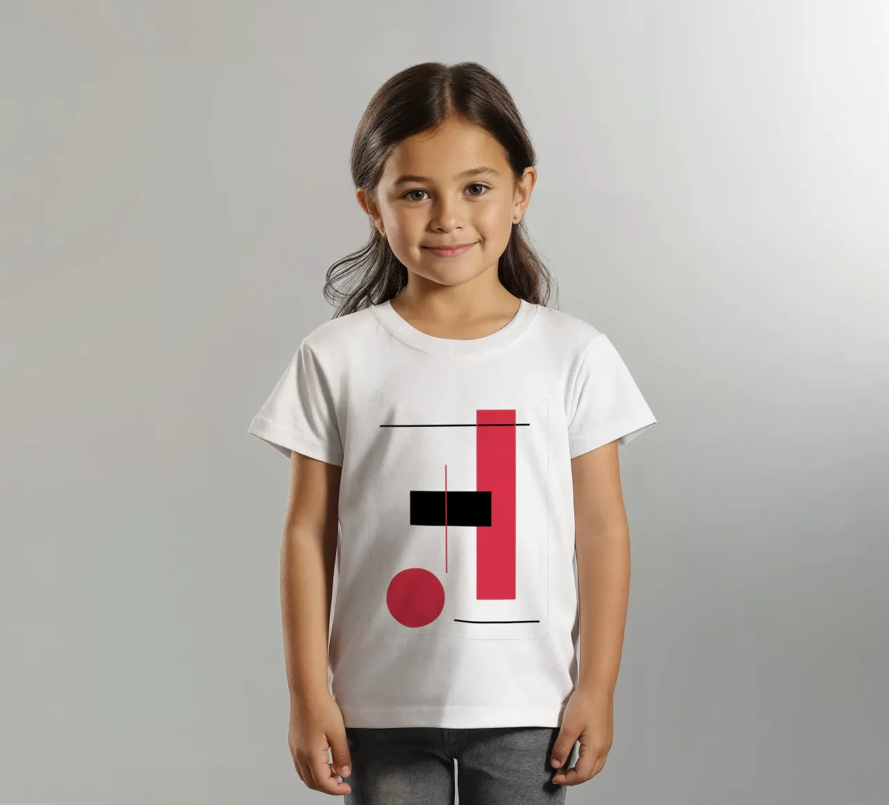 Design grafico in rosso e nero t-shirt bambini da BenCoStyle