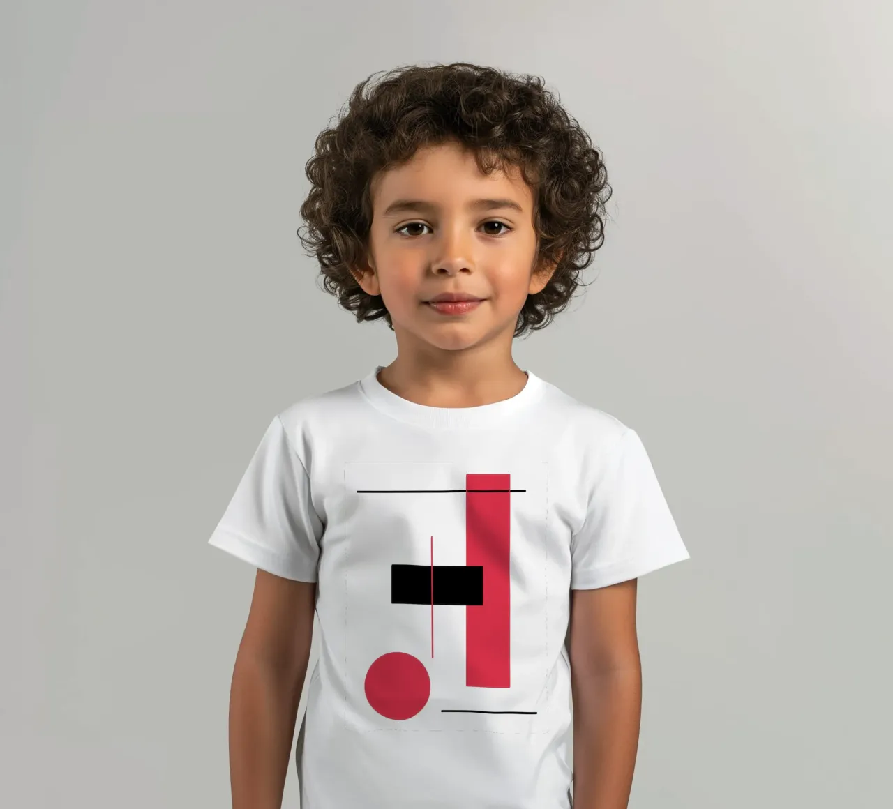 Design grafico in rosso e nero t-shirt bambini da BenCoStyle