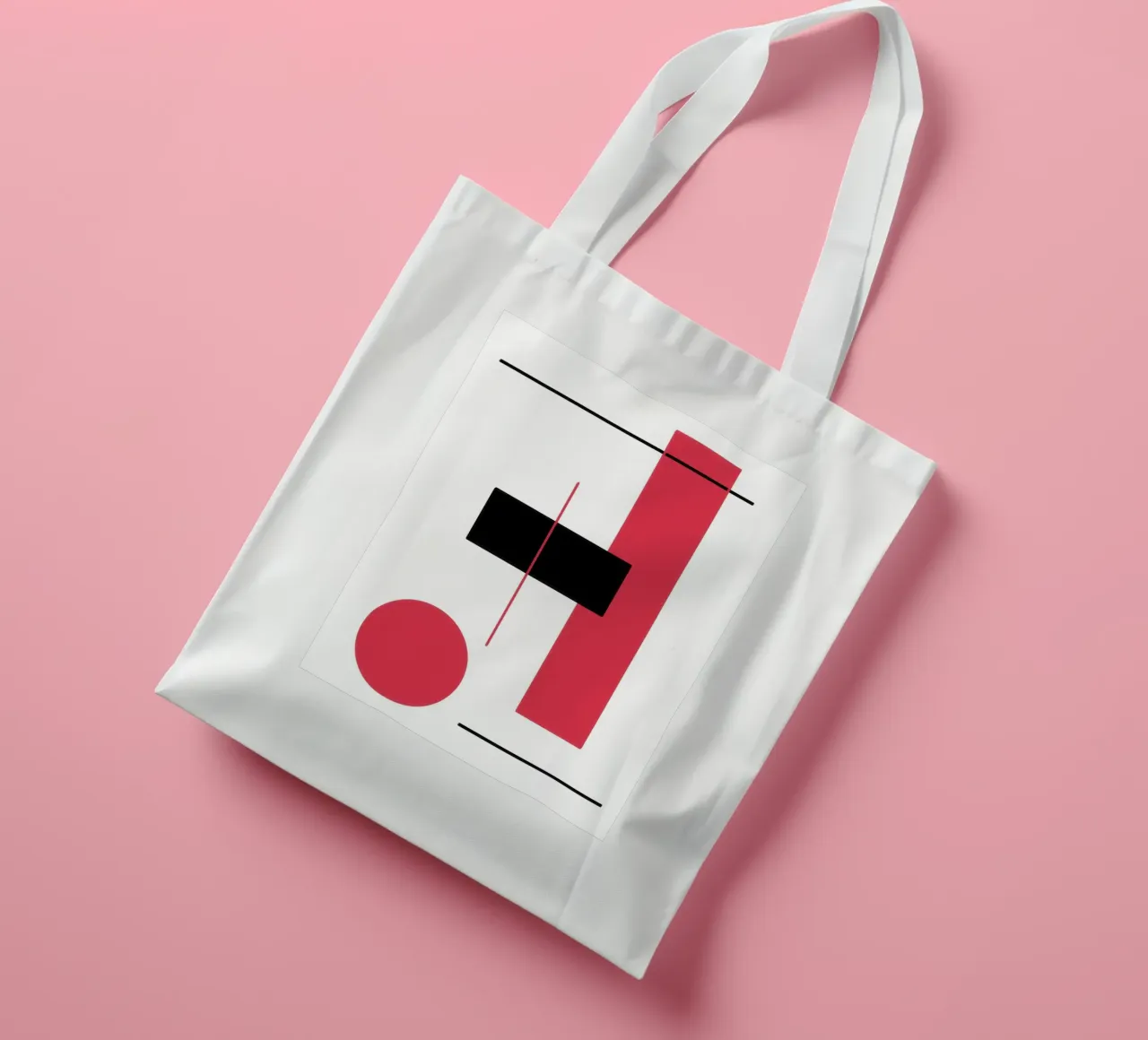 Design graphique en rouge et noir tote bag de BenCoStyle