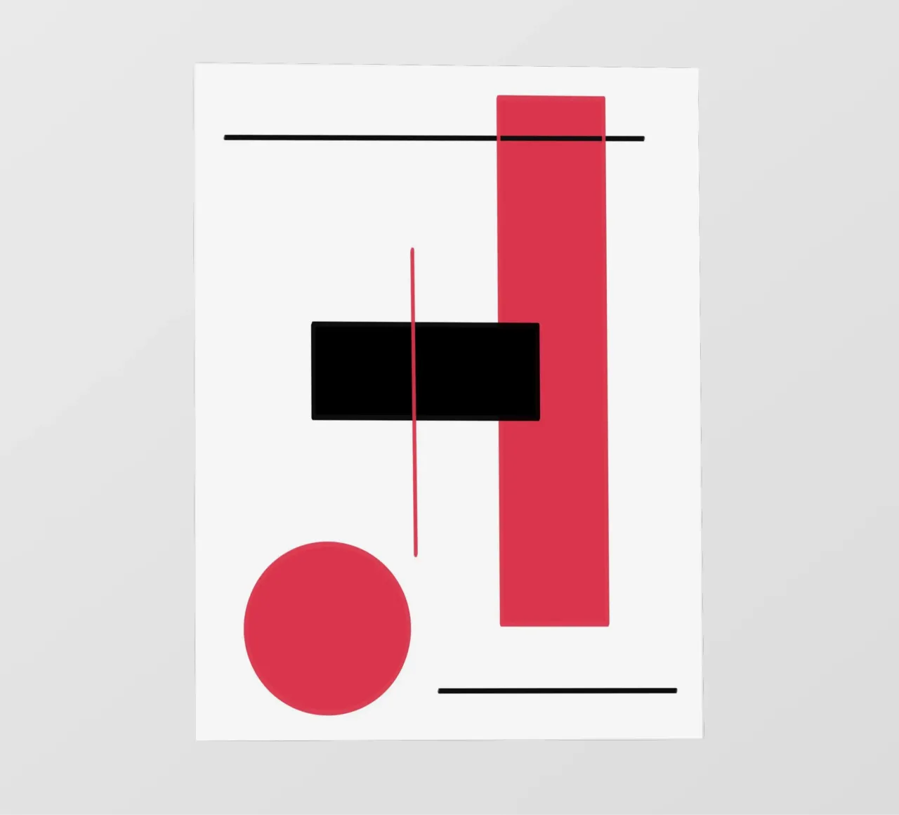 Design grafico in rosso e nero telo in pvc da BenCoStyle