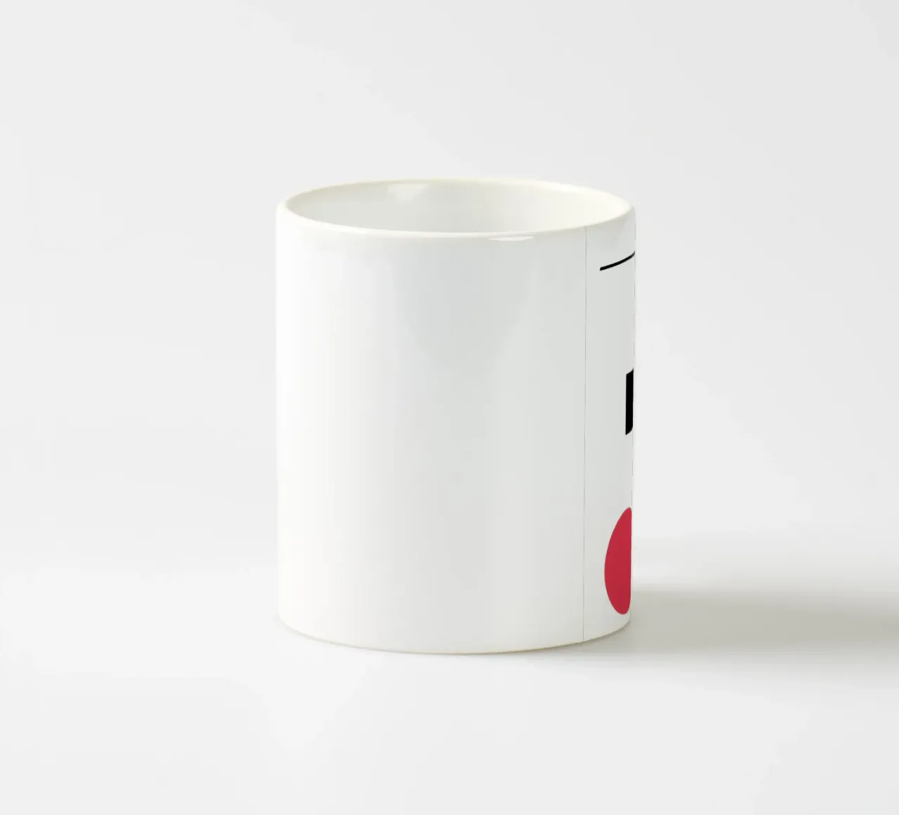 Design grafico in rosso e nero tazza in ceramica da BenCoStyle