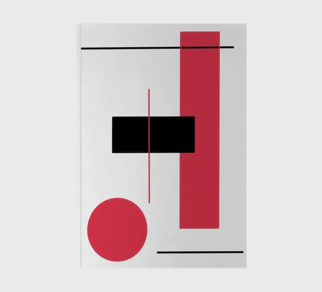 Design grafico in rosso e nero diario da BenCoStyle