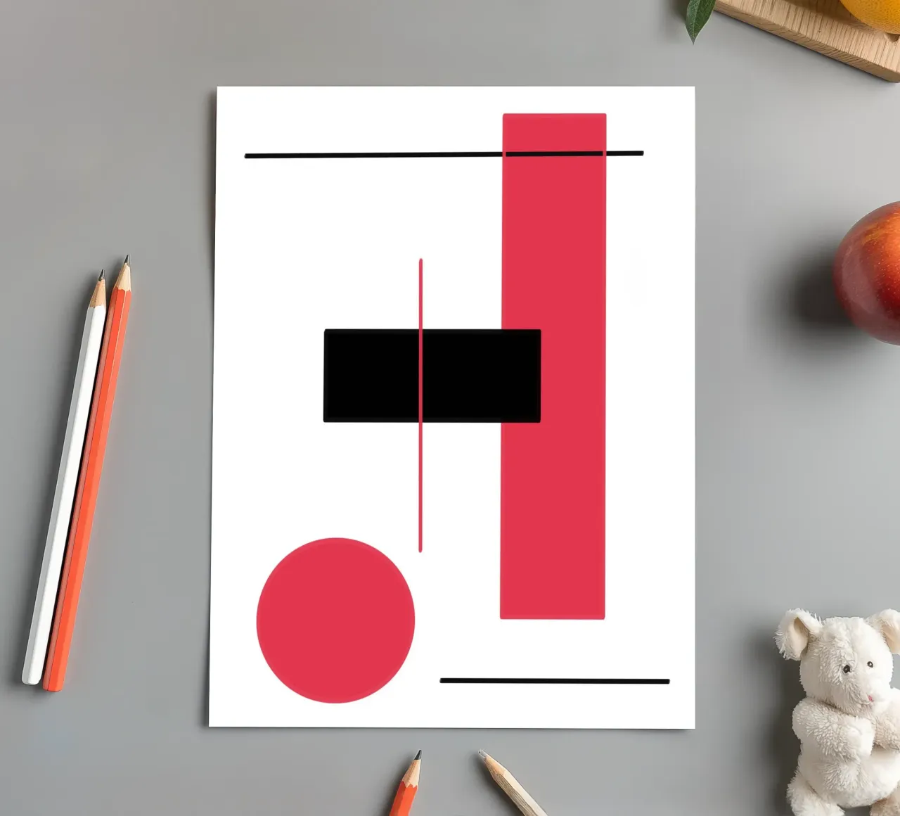 Design grafico in rosso e nero foglio adesivo da BenCoStyle