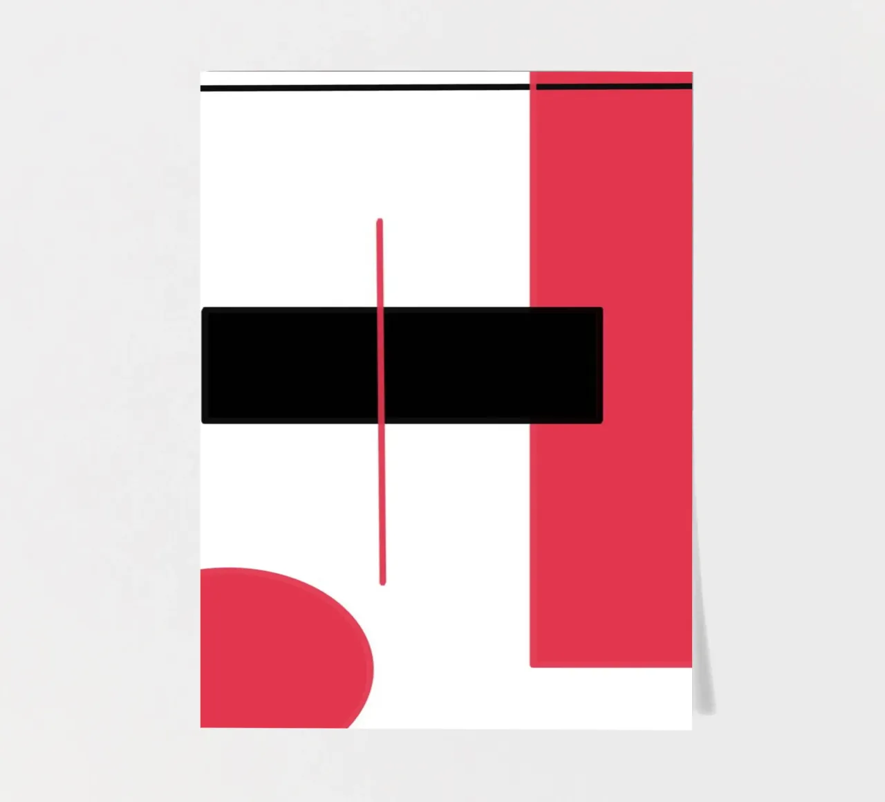 Design grafico in rosso e nero foglio adesivo da BenCoStyle