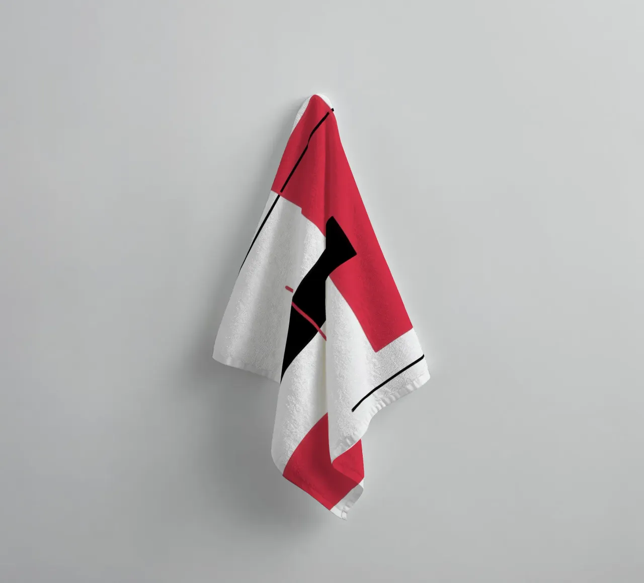 Graphic design in red and black towel by BenCoStyle