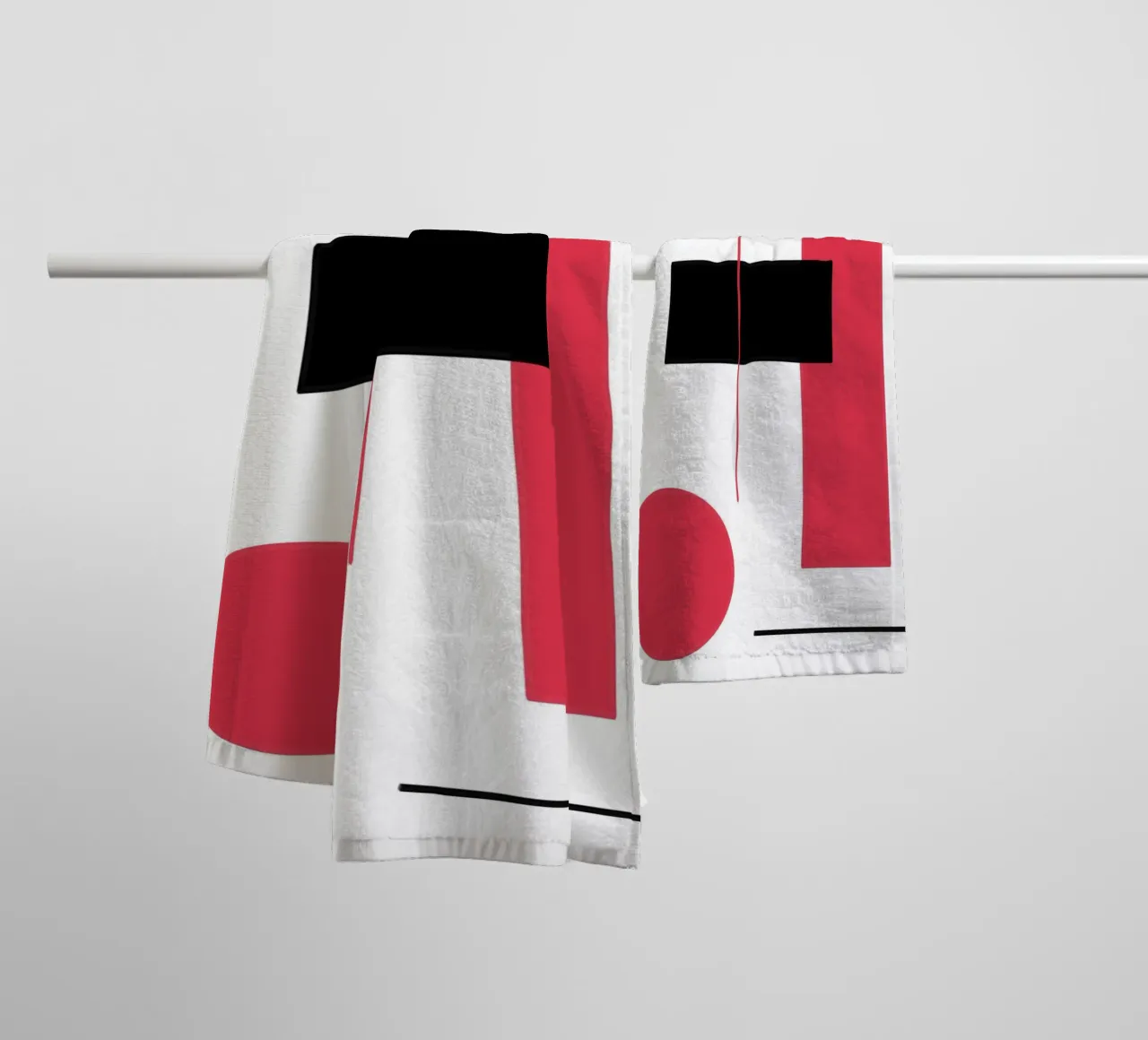Graphic design in red and black towel by BenCoStyle