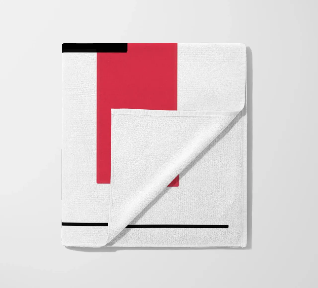 Design grafico in rosso e nero telo mare da BenCoStyle