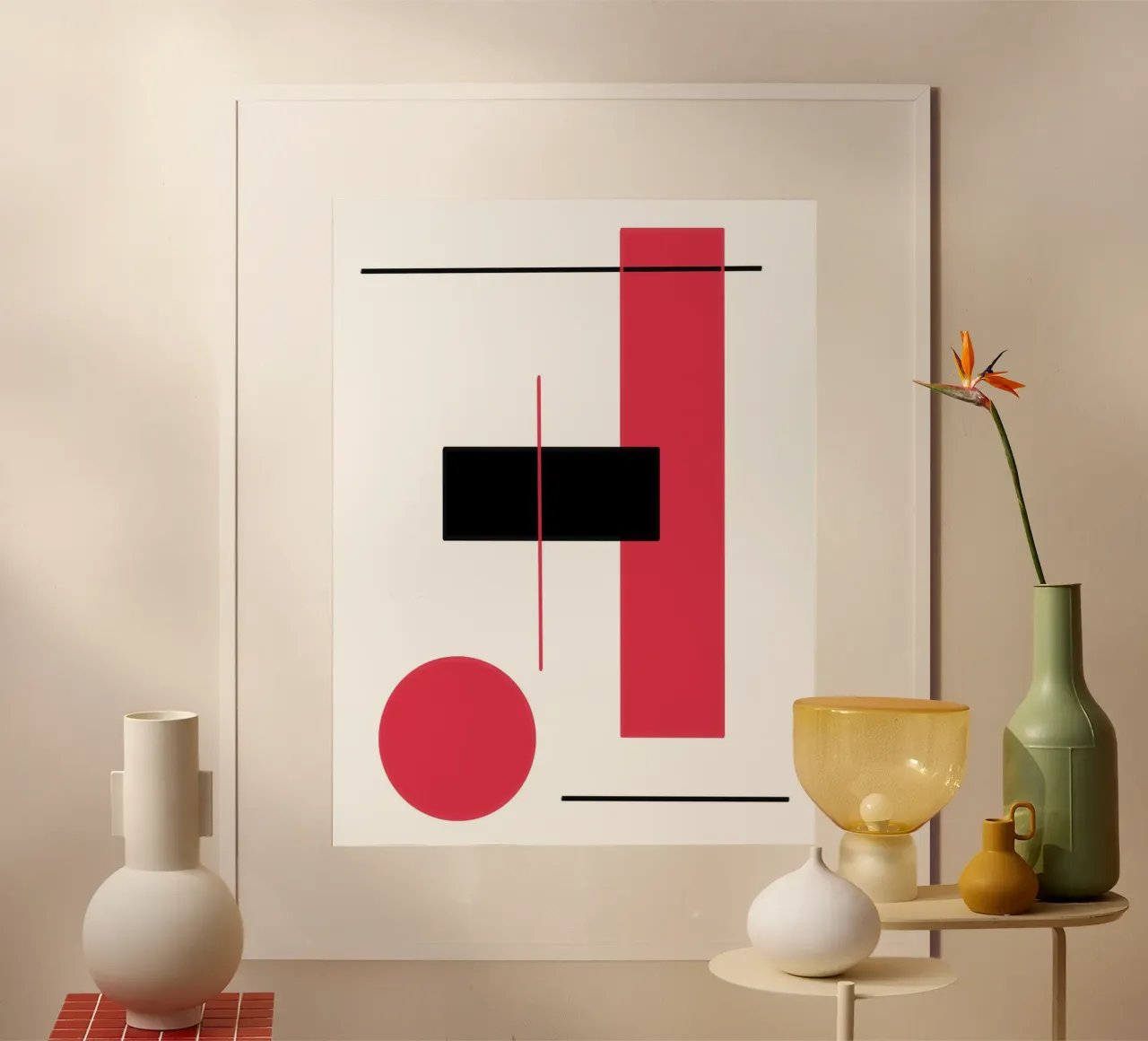 Design grafico in rosso e nero carta hahnemühle da BenCoStyle