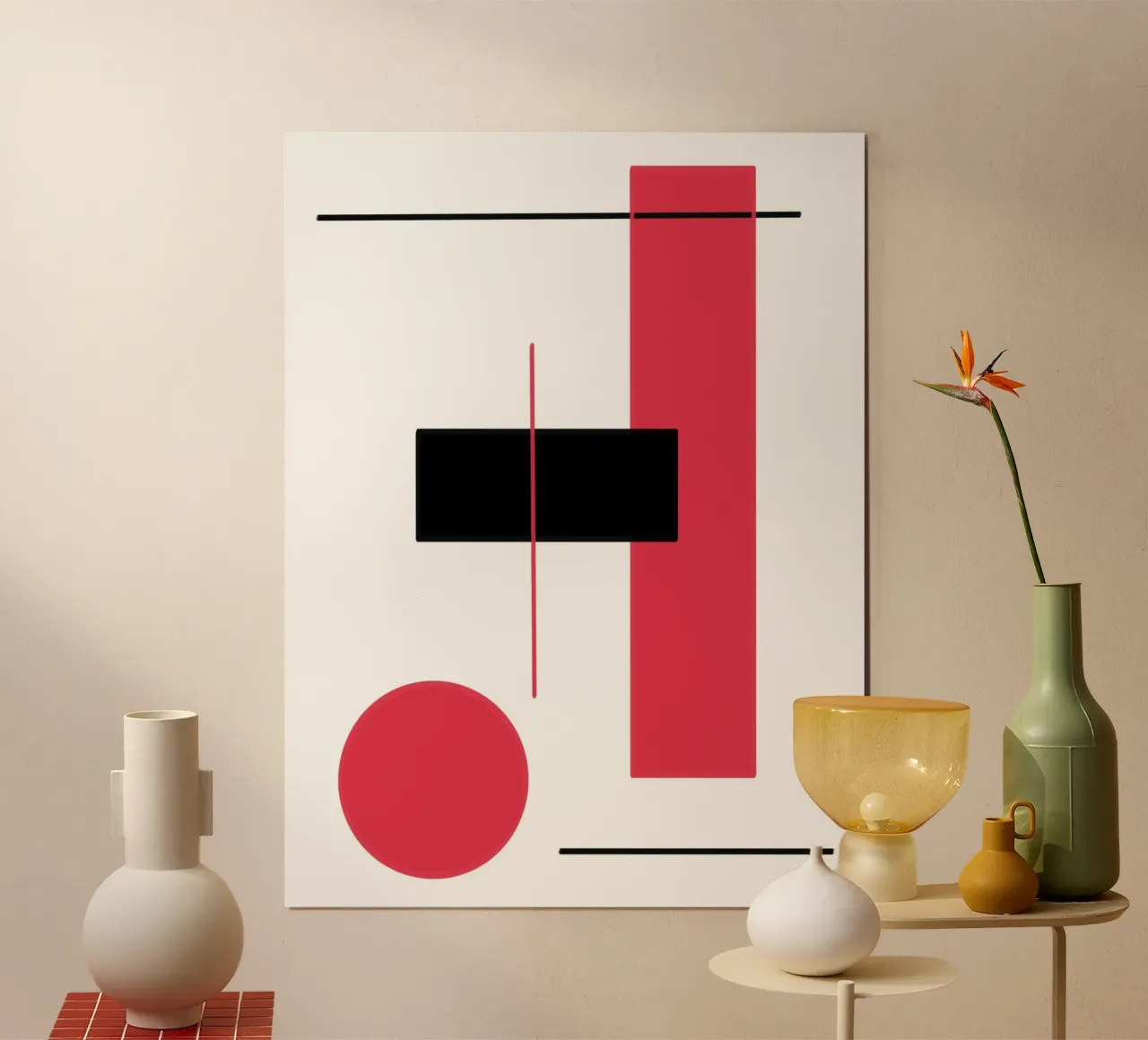 Design grafico in rosso e nero carta hahnemühle da BenCoStyle