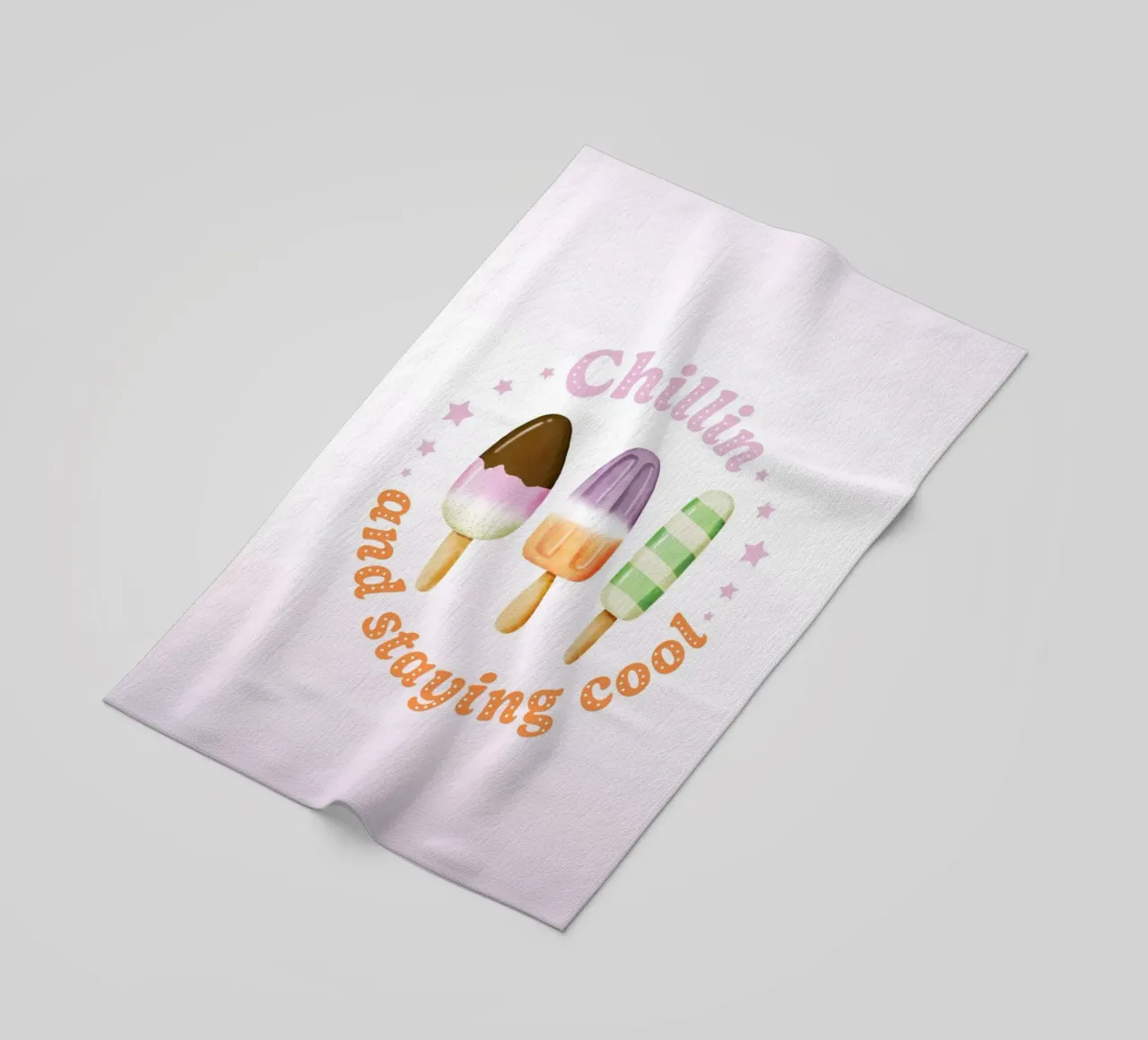 Stare al fresco. Sommer und Eis. telo mare da CalliLetters
