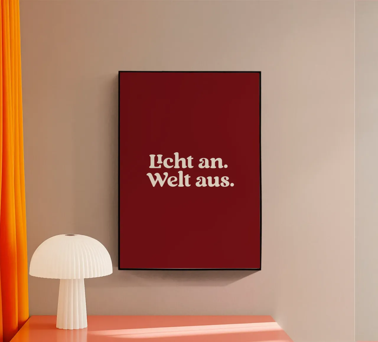 Licht an Welt aus (red) plexiglass da treechild