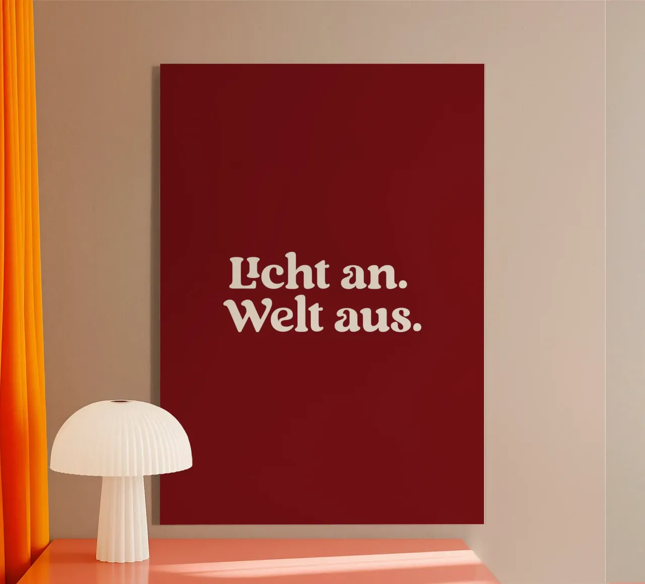 Licht an Welt aus (red) plexiglass da treechild