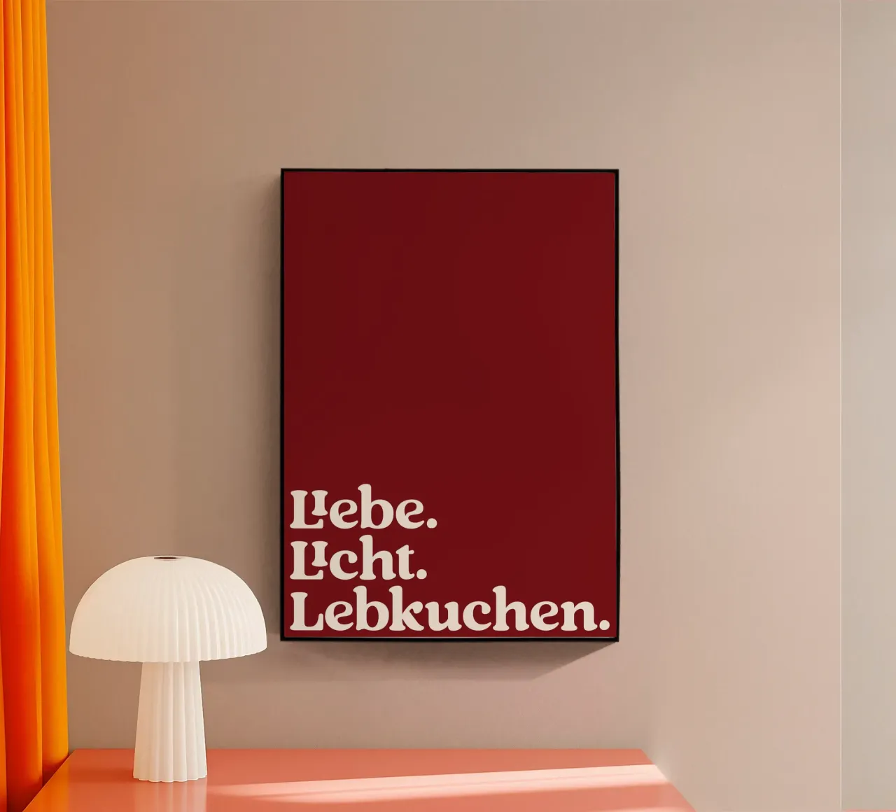 Liebe Licht Lebkuchen (Red) plexiglass da treechild