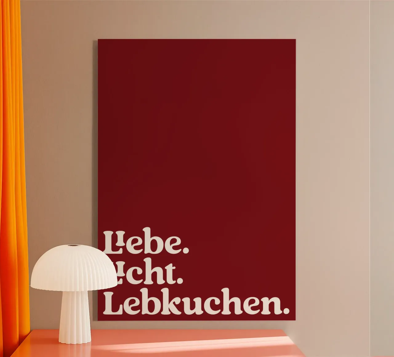 Liebe Licht Lebkuchen (Red) plexiglass da treechild
