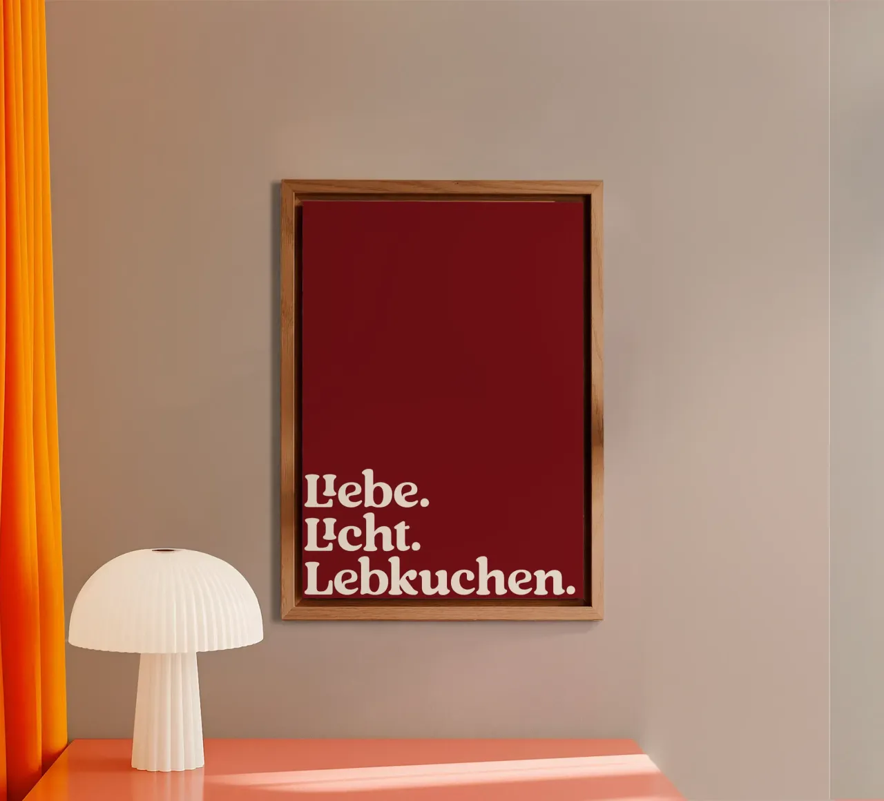 Liebe Licht Lebkuchen (Red) alluminio dibond da treechild