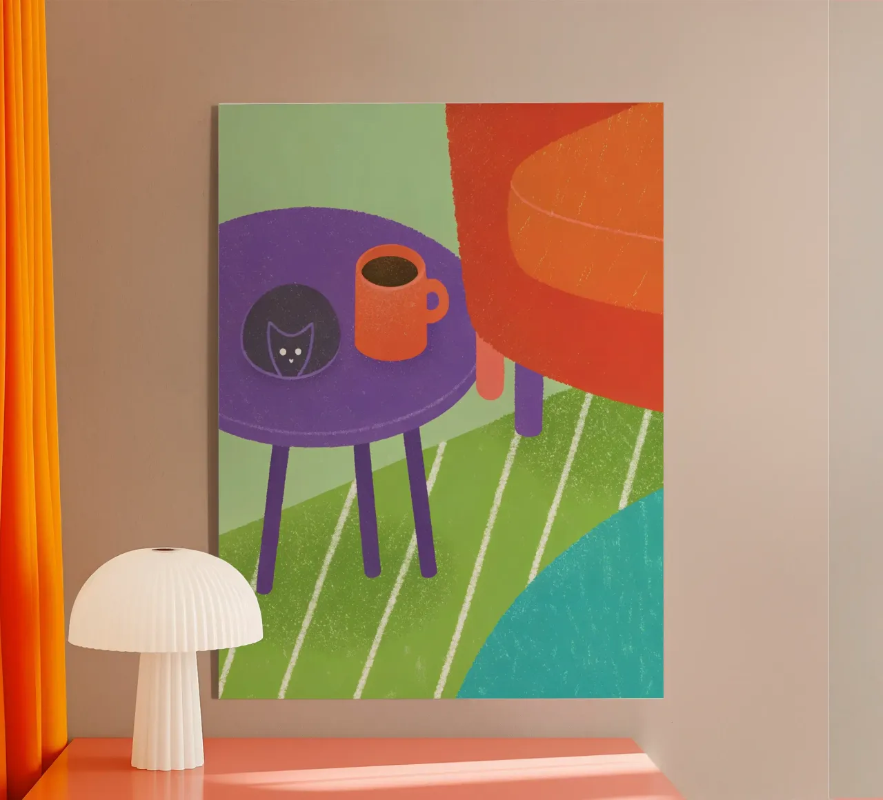 Katten en koffie acryl van LOYAL SHOP