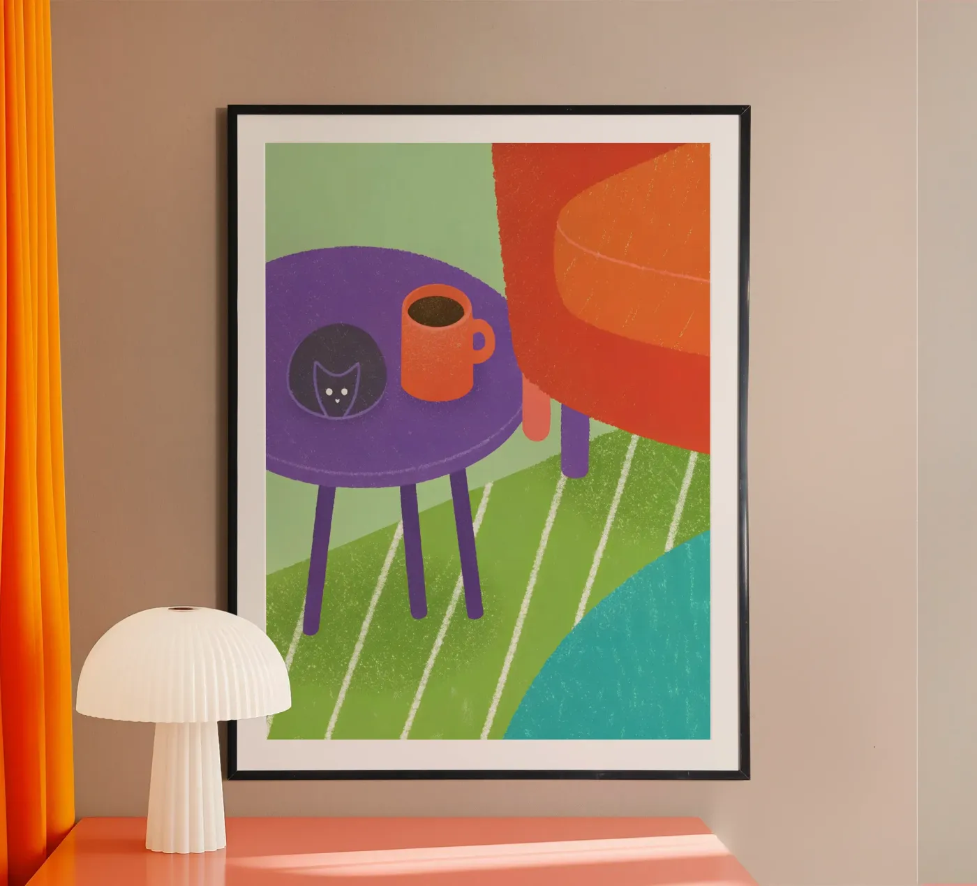 Katzen und Kaffee Poster von LOYAL SHOP