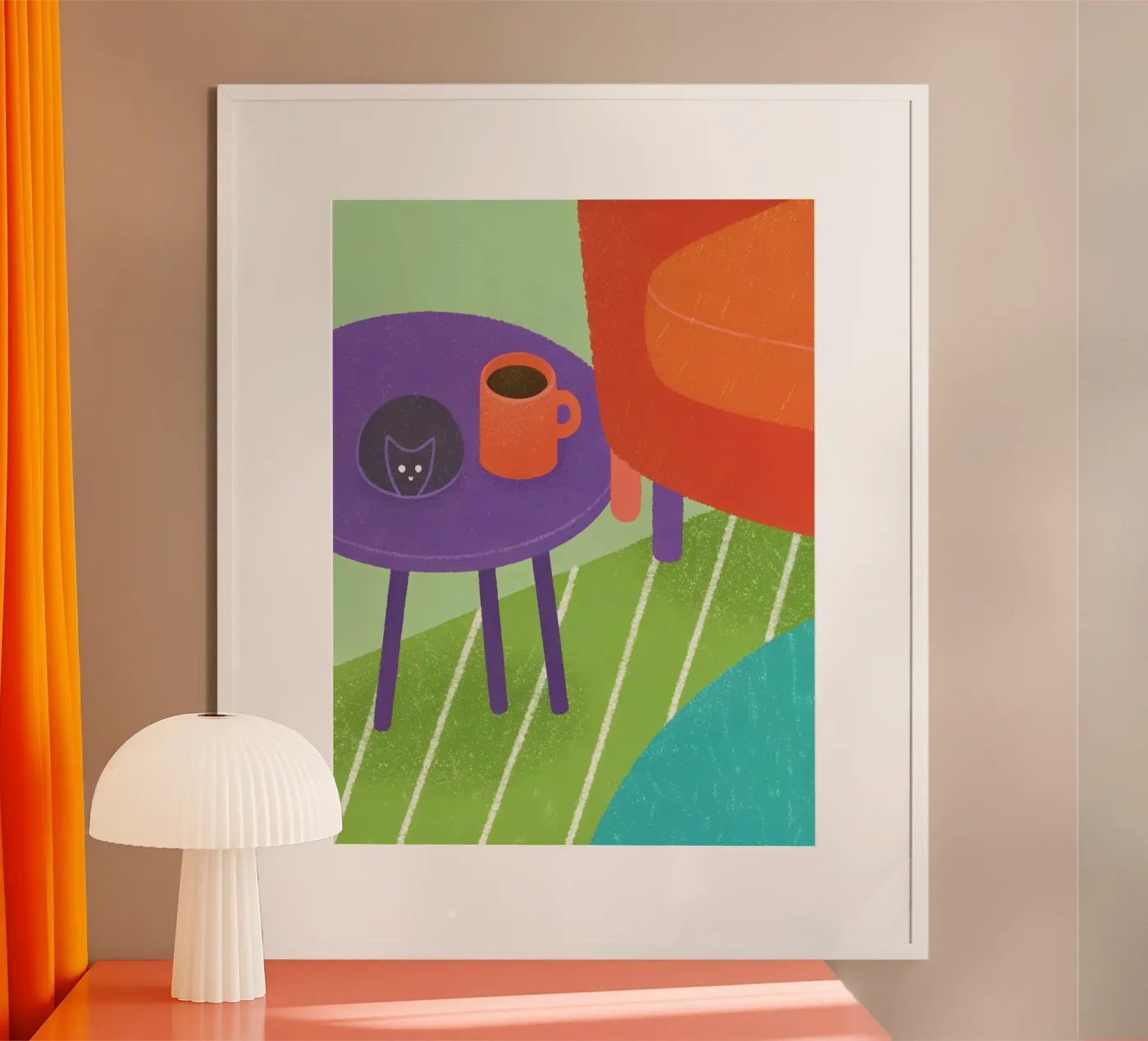 Katzen und Kaffee Poster von LOYAL SHOP