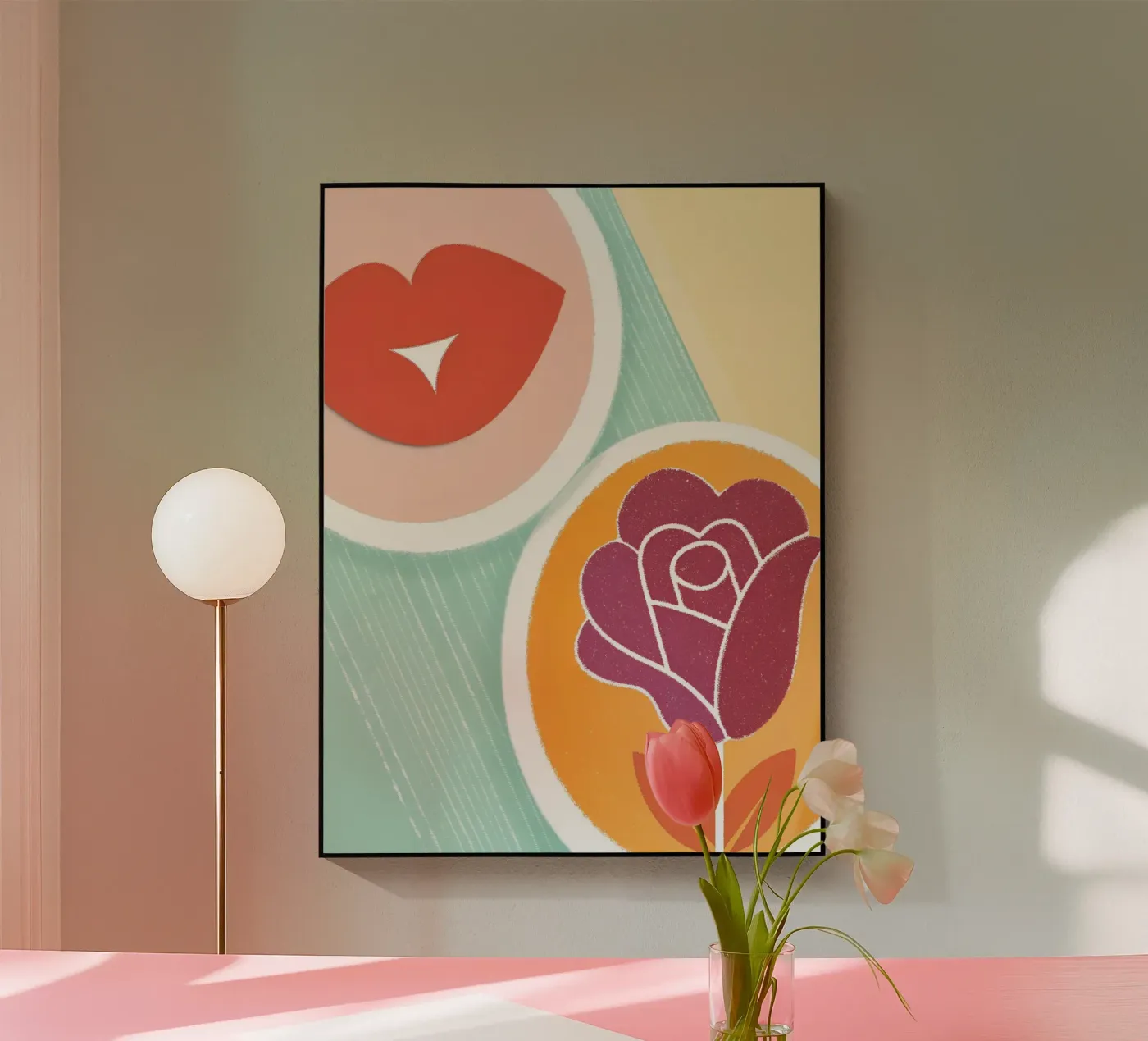 Kisses and Roses acryl van LOYAL SHOP