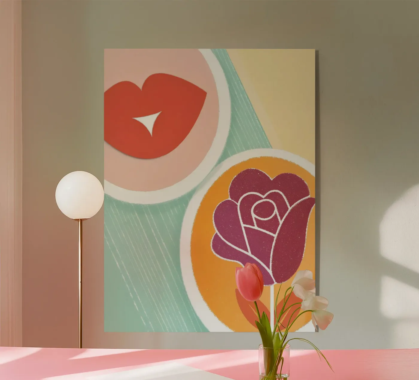 Kisses and Roses acryl van LOYAL SHOP