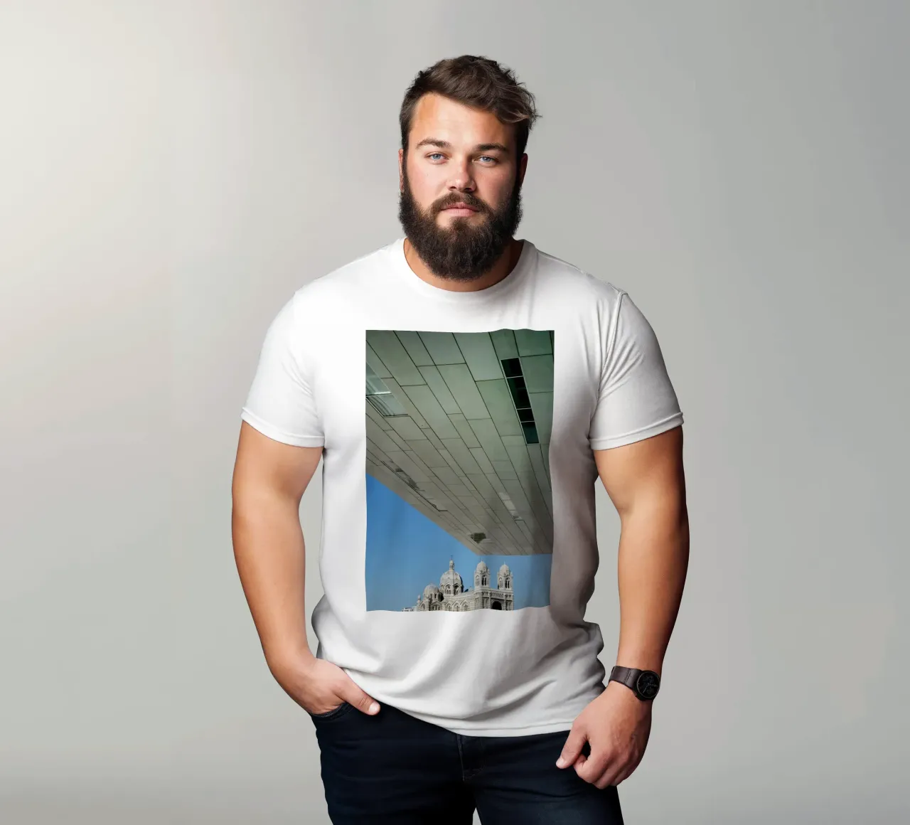 Chiesa di Marsiglia, Francia t-shirt da art picture