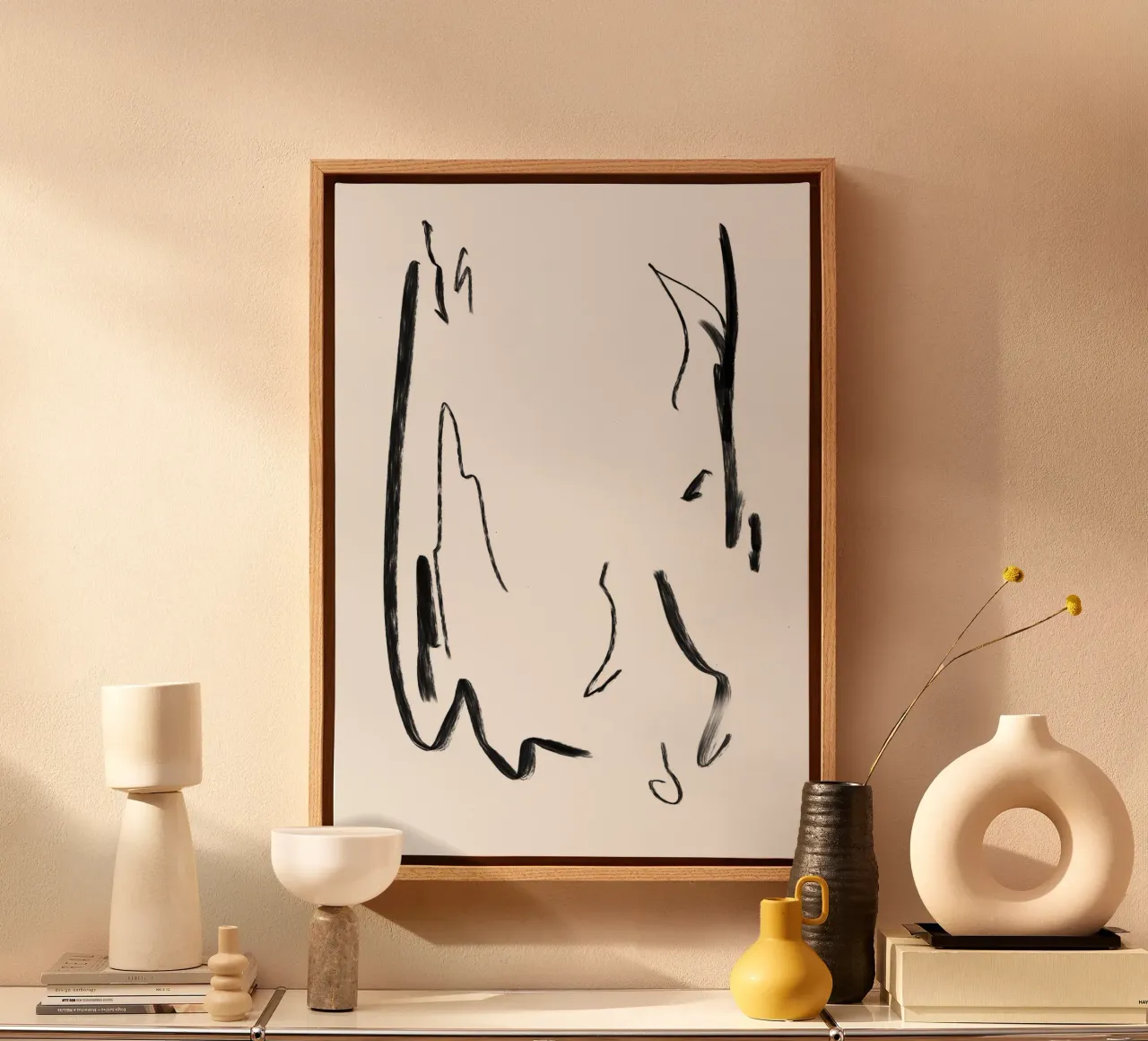 Bas Gezicht canvas met Baklijst van Studio B