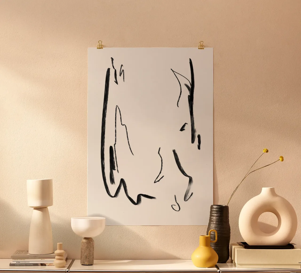 Faccia da basso poster con telaio in alluminio da Studio B