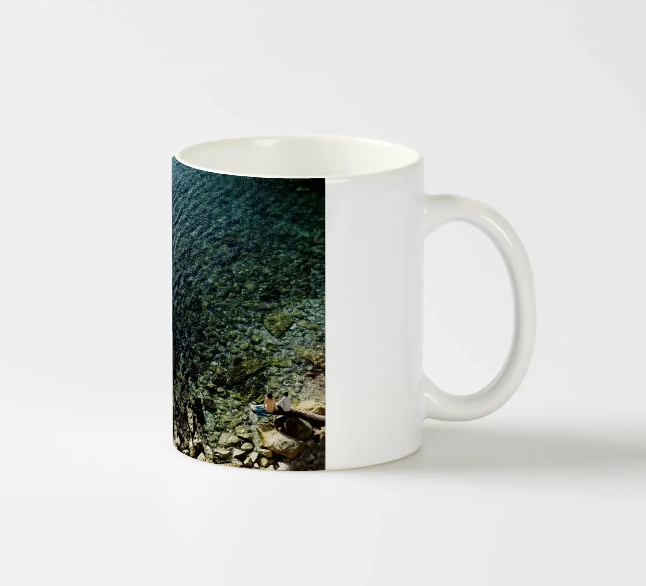 Spiaggia di pietra a Marsiglia, Francia - Provenza tazza in ceramica da art picture