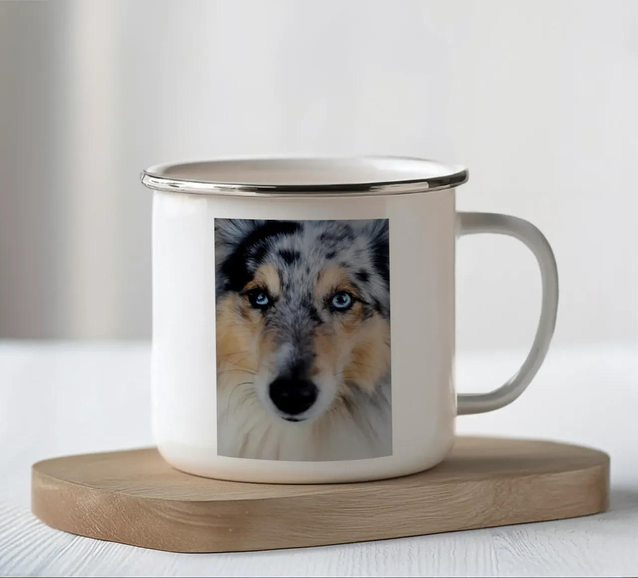 Cane Collie in Alta Baviera tazza in smalto da art picture