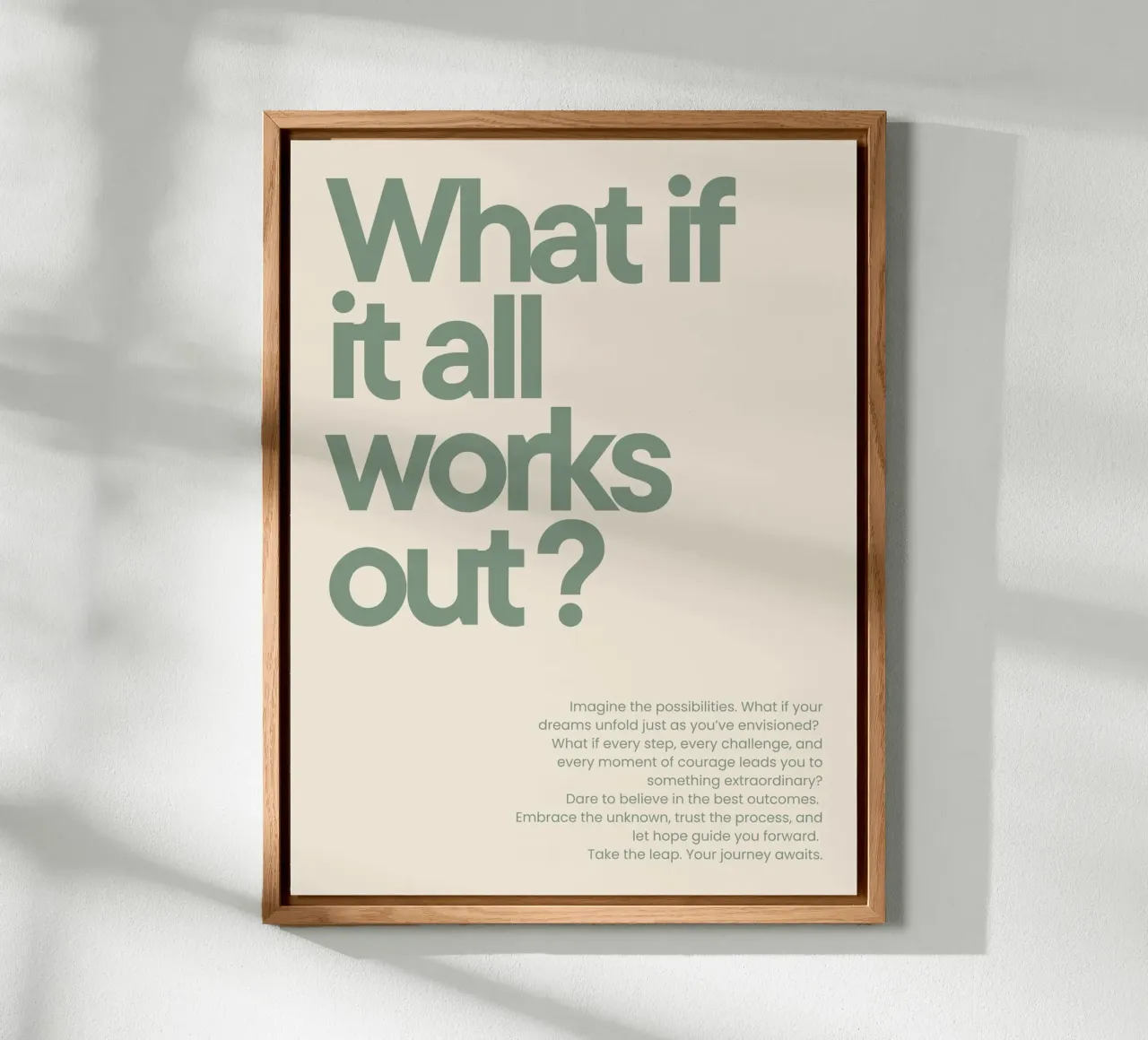 What if it all works out? alu dibond de NoordalLiving