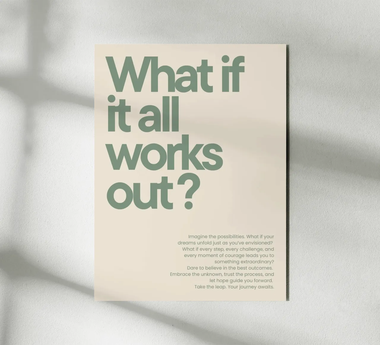 What if it all works out? alu dibond de NoordalLiving