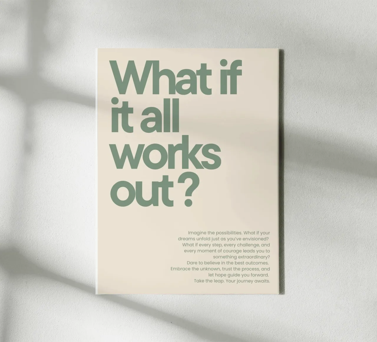 What if it all works out? Leinwand von NoordalLiving