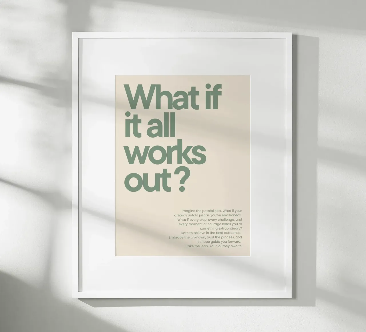 What if it all works out? poster con telaio in alluminio da NoordalLiving