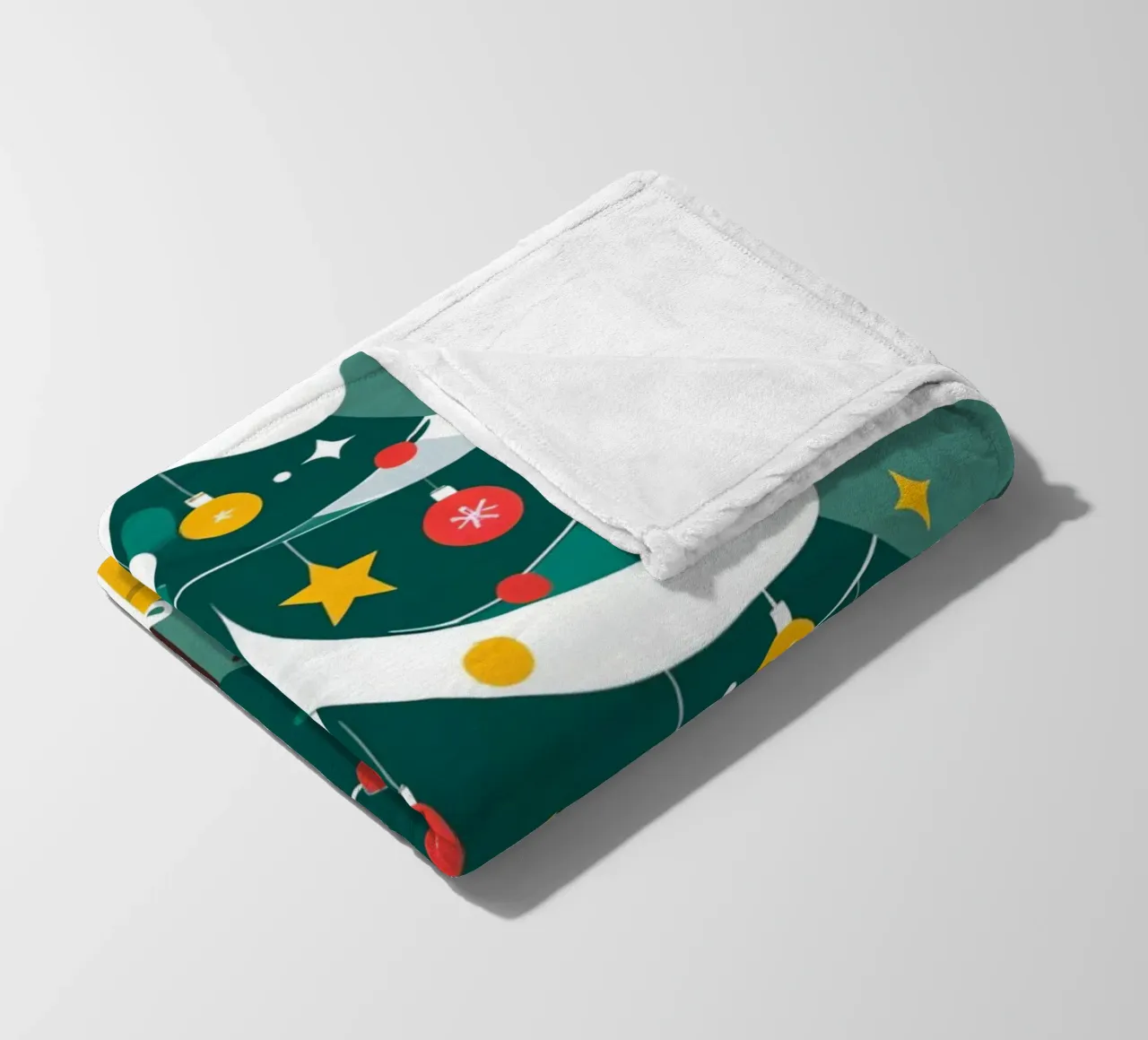 Albero di Natale con pupazzi di neve e regali coperta in pile da DesignDoodle