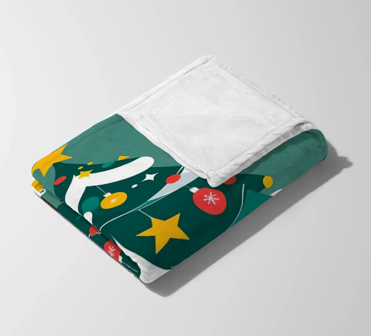 Albero di Natale con pupazzi di neve e regali coperta in pile da DesignDoodle