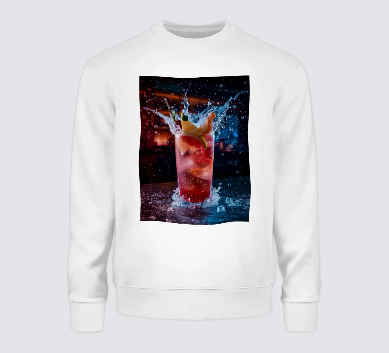 Cocktail splash con guarnizione di frutta e ghiaccio felpa da DesignDoodle